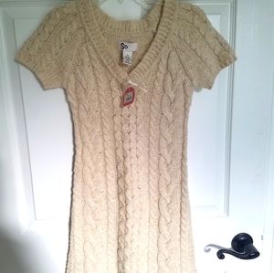 Cable Sweater Dress, Size XS